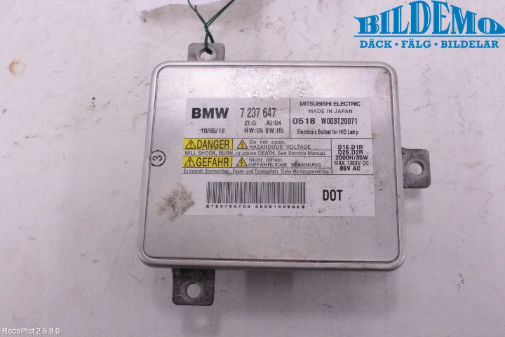 BMW 5 F10/F11/F18 09-17 Styrenhet Strålkastare