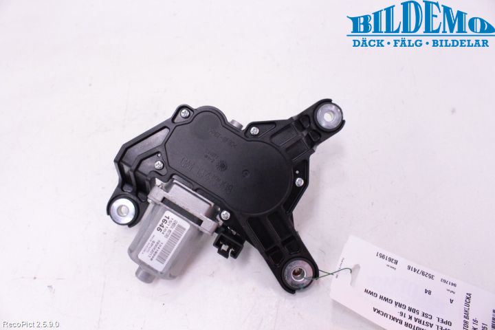 Opel ASTRA K 16-22 Torkarmotor Baklucka