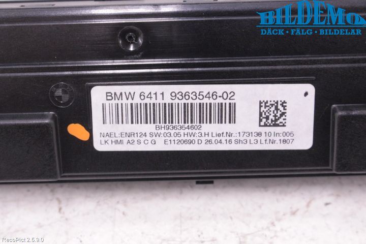 BMW 3 F30/F31/F80 12-19 Ac Styrenhet Ac Manöveren
