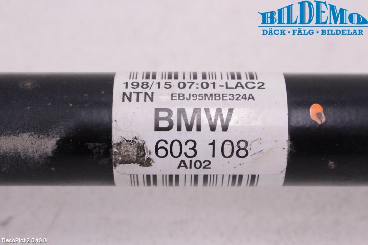 BMW 3 F30/F31/F80 12-19 Drivaxel Bak Höger