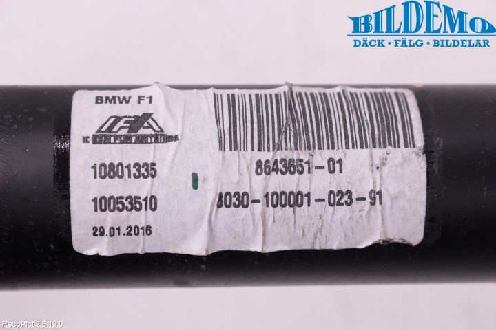 BMW 5 F10/F11/F18 09-17 Mellanaxel Främre 4Wd
