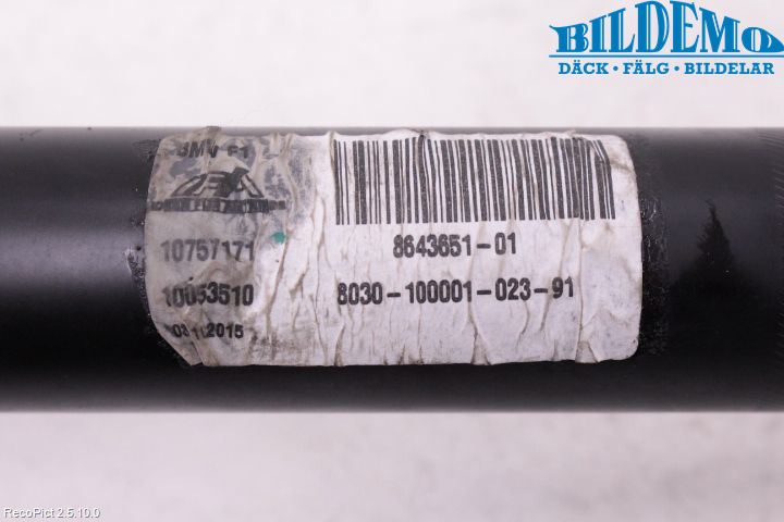 BMW 5 F10/F11/F18 09-17 Mellanaxel Främre 4Wd