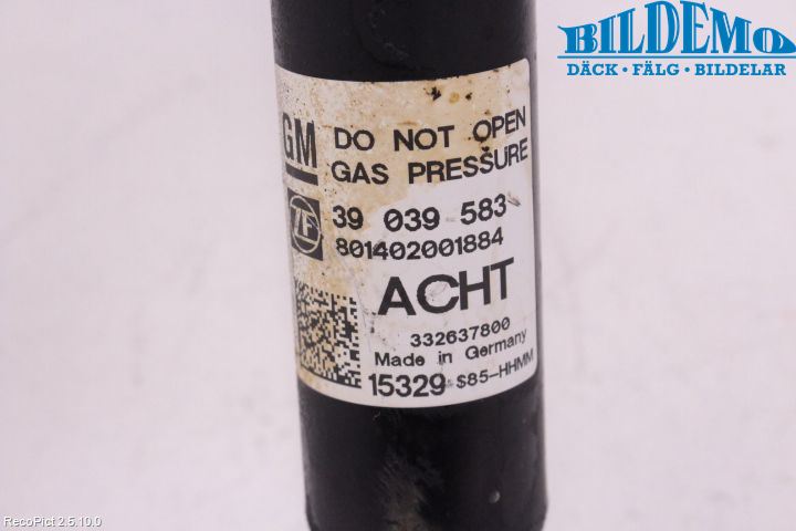 Opel ASTRA K 16-22 Stötdämpare Bak