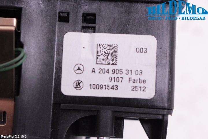 Mercedes-Benz MB C-KLASS (W204) 07-15 Strömställare Ljus