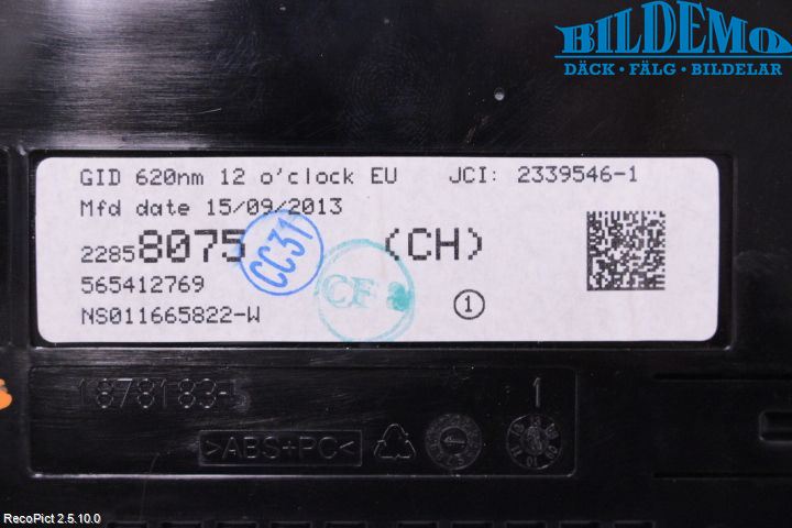 Opel MERIVA B 10-17 Bildskärm