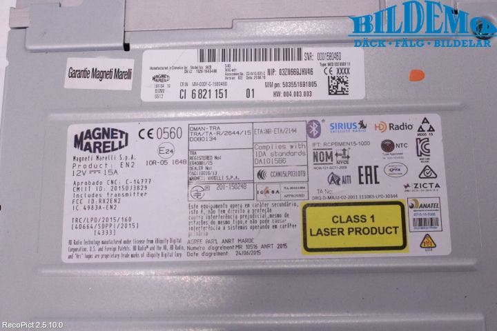 BMW 2 F45 Active Tourer 14-21 Cd Radio - Multimediapanel