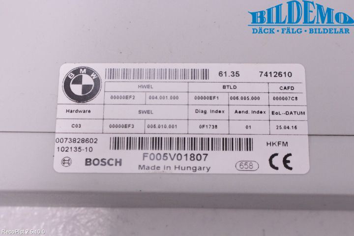 BMW 2 F45 Active Tourer 14-21 Styrenhet Baklucka