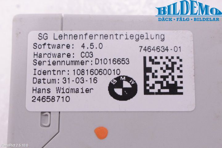 BMW 2 F45 Active Tourer 14-21 Styrenhet Övrigt