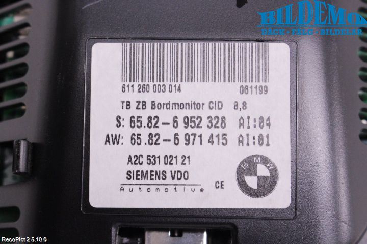 BMW 5 E60/61 Sed/Tou 02-10 Bildskärm