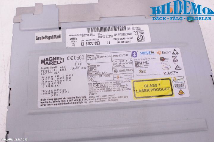 BMW 1 F20/F21 11-19 Cd Radio - Multimediapanel