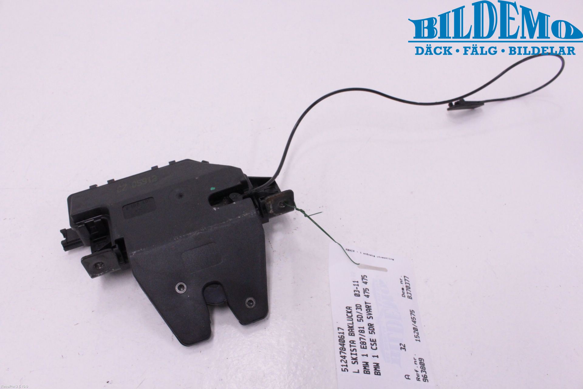 BMW 1 E87/81 5D/3D 03-11 Låskista Baklucka