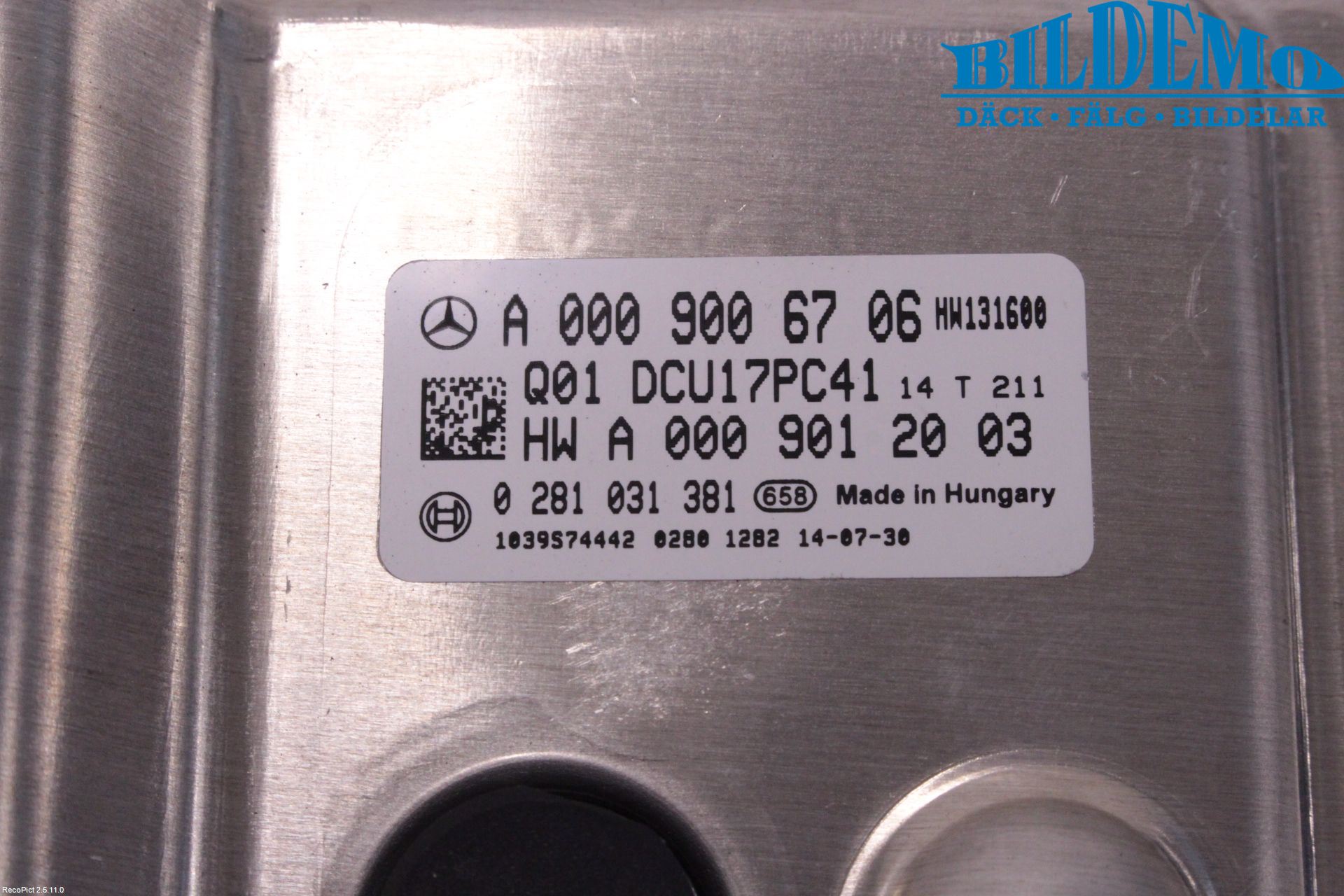 Mercedes-Benz MB C-KLASS (W205) 14-21 Styrenhet Avgasrening