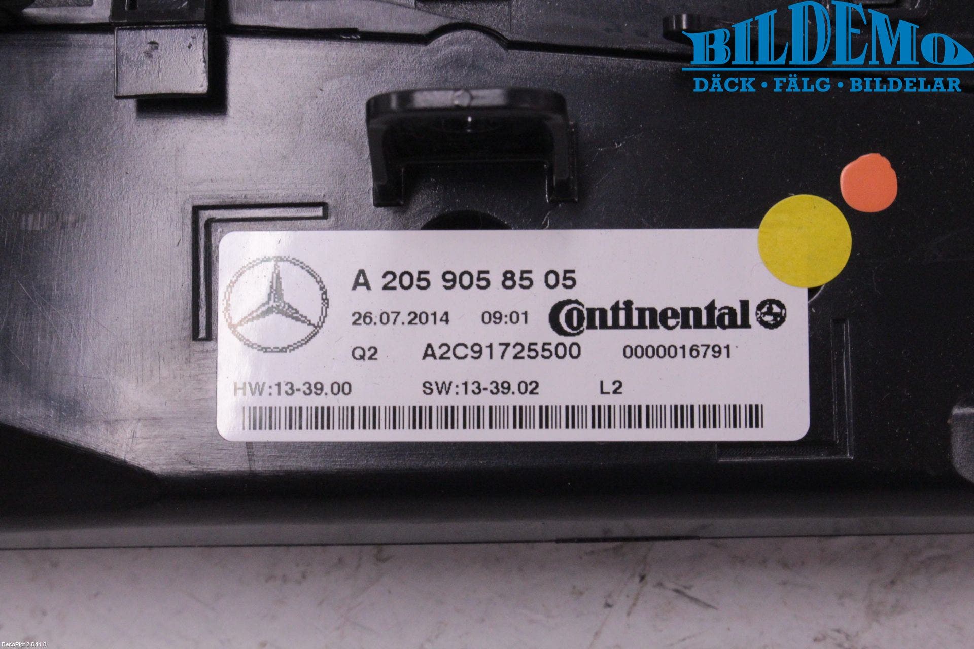 Mercedes-Benz MB C-KLASS (W205) 14-21 Ac Styrenhet Ac Manöveren