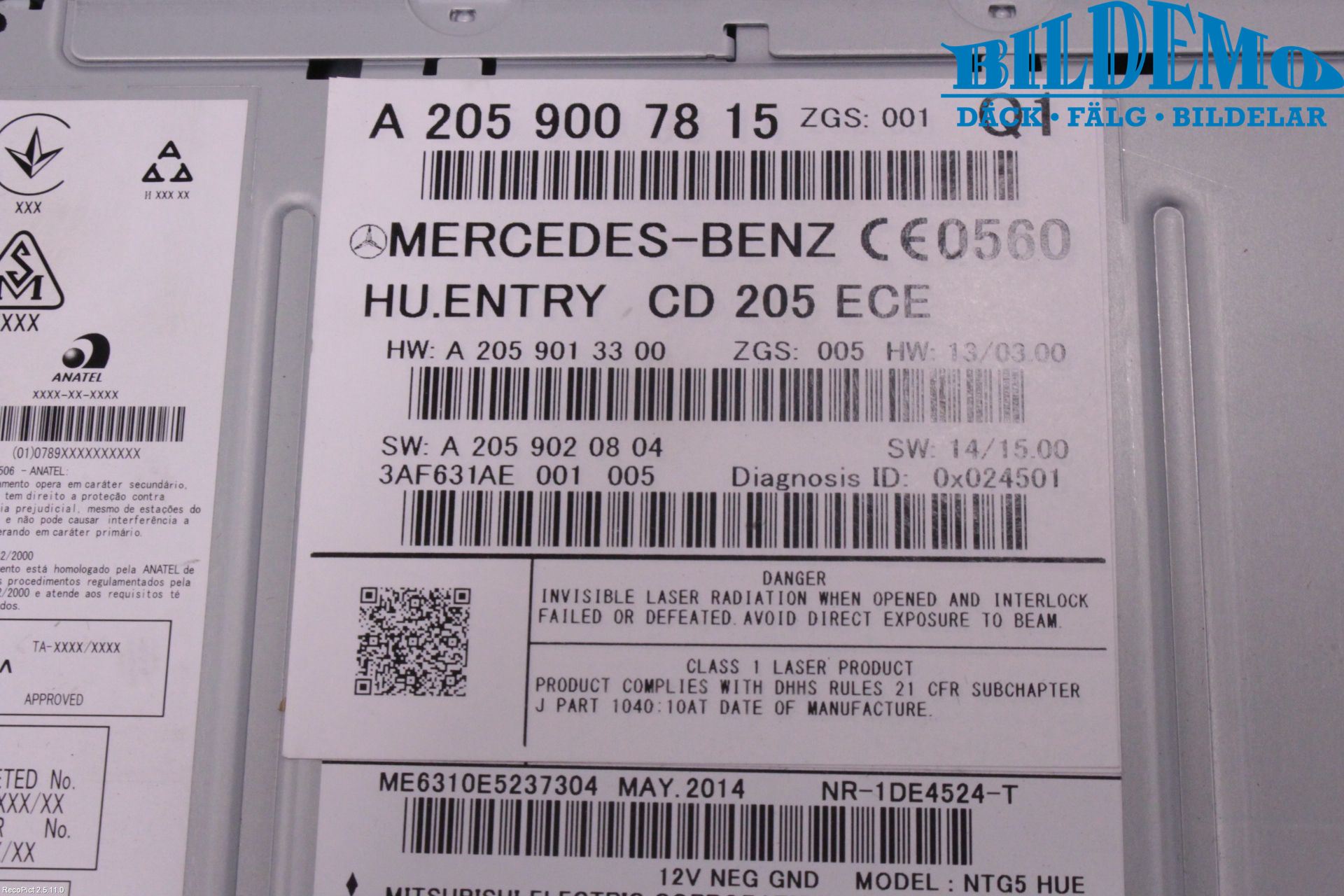 Mercedes-Benz MB C-KLASS (W205) 14-21 Cd Radio - Multimediapanel
