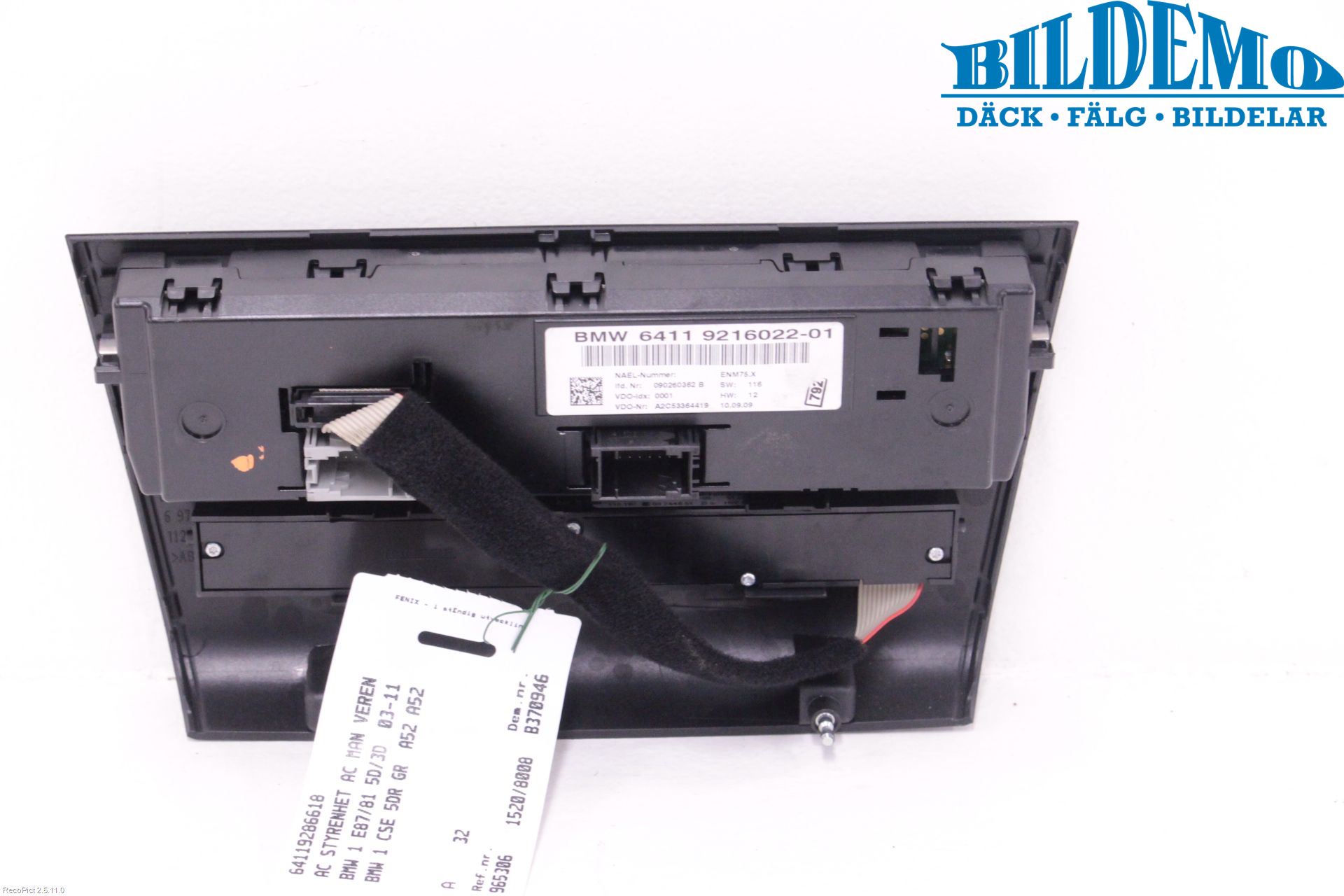 BMW 1 E87/81 5D/3D 03-11 Ac Styrenhet Ac Manöveren