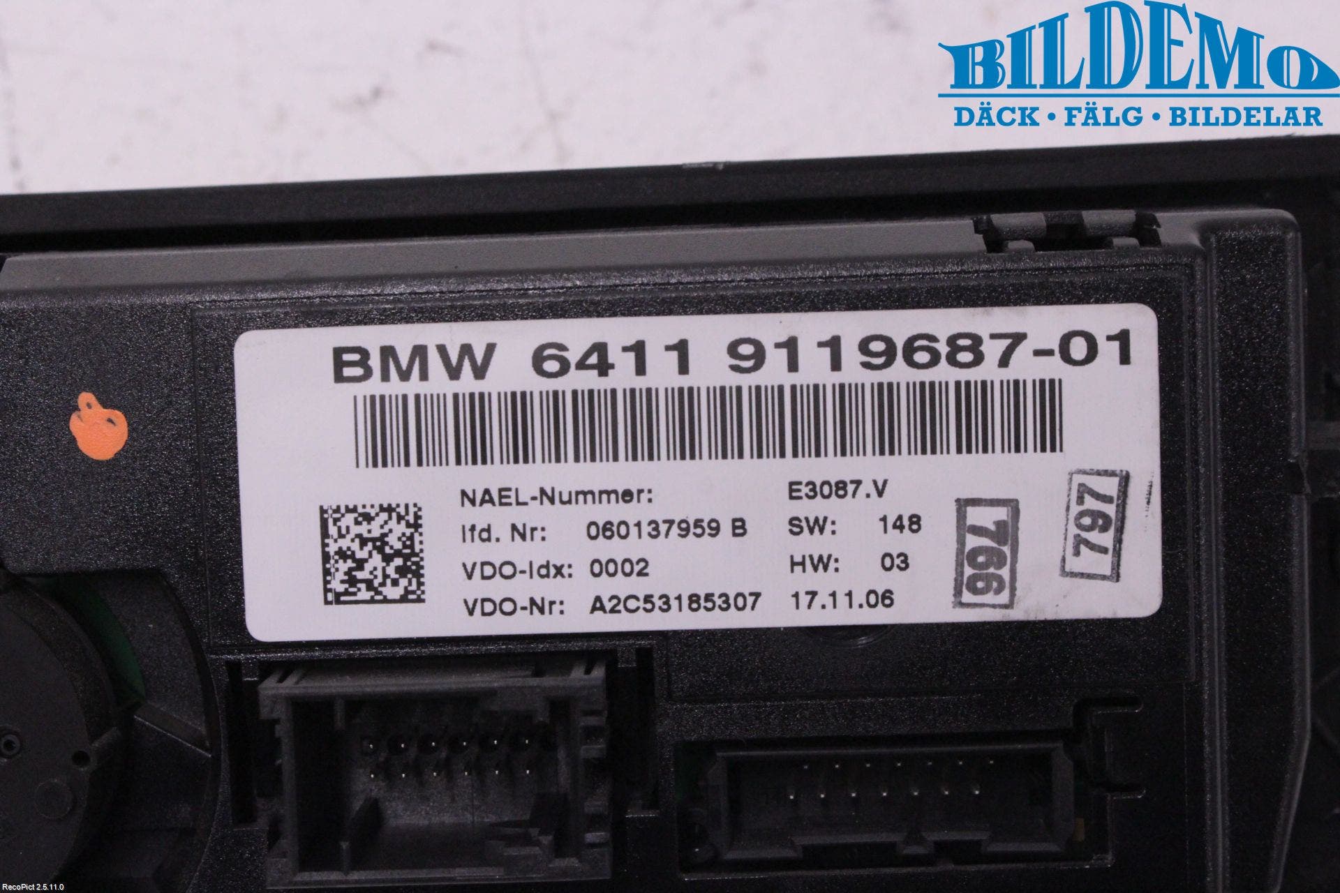 BMW 3 E92/93 Coupé/Cab 05-14 Ac Styrenhet Ac Manöveren