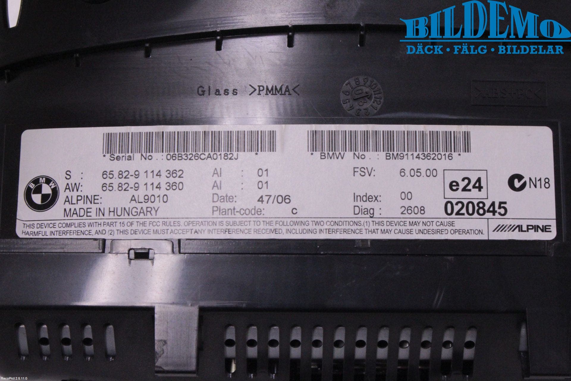 BMW 3 E92/93 Coupé/Cab 05-14 Bildskärm