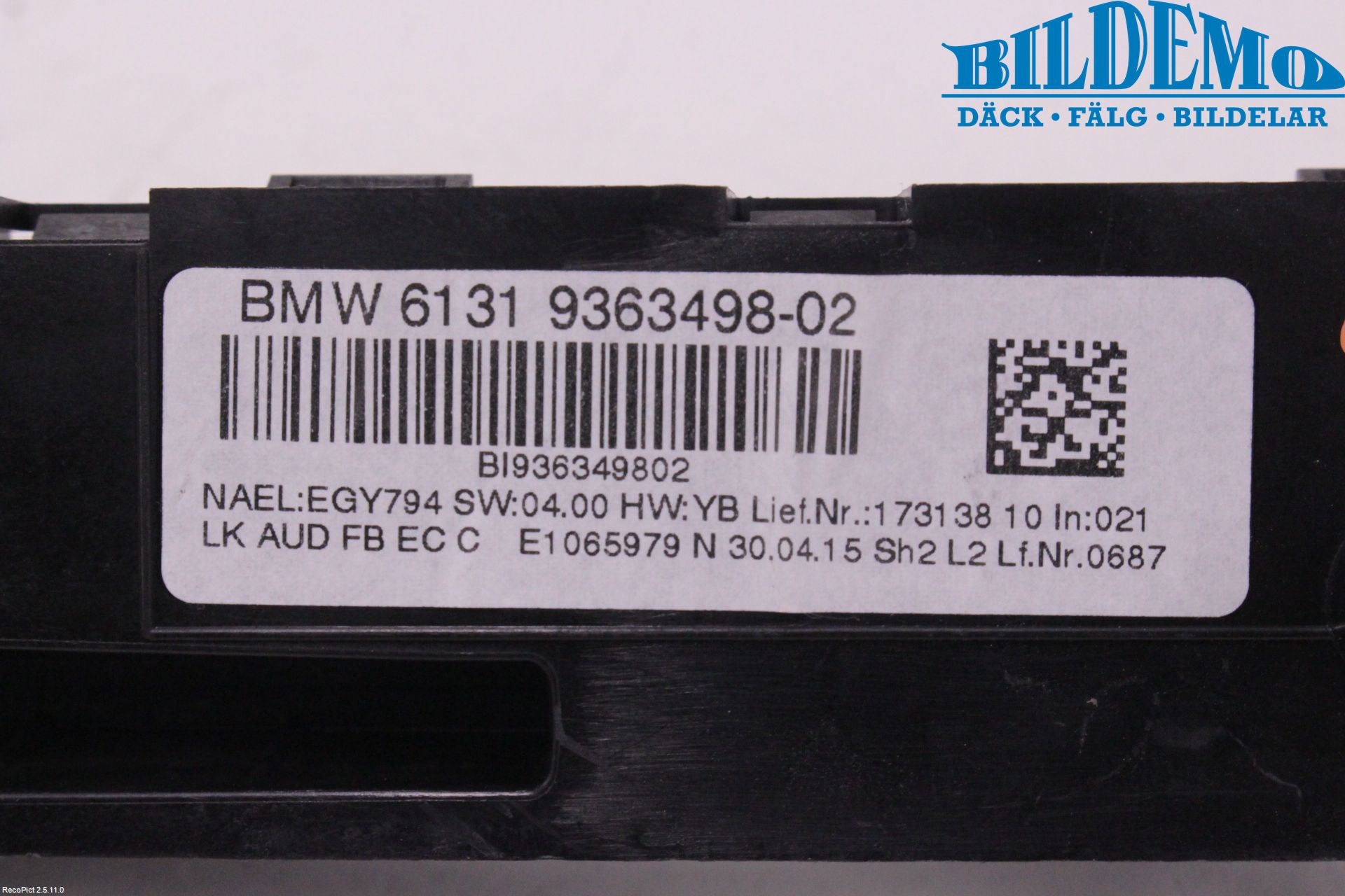 BMW 3 F30/F31/F80 12-19 Cd Radio - Multimediapanel