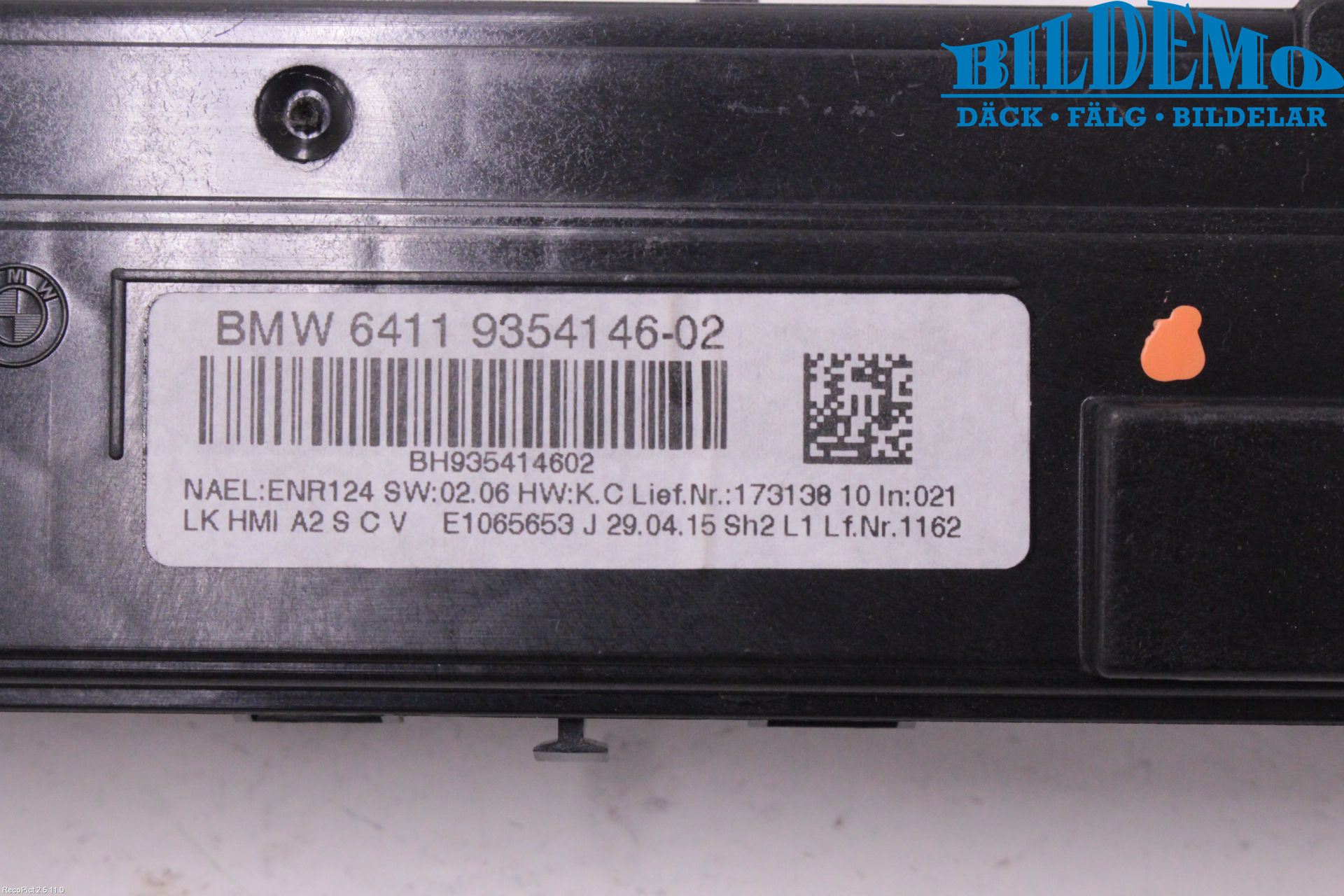 BMW 3 F30/F31/F80 12-19 Ac Styrenhet Ac Manöveren