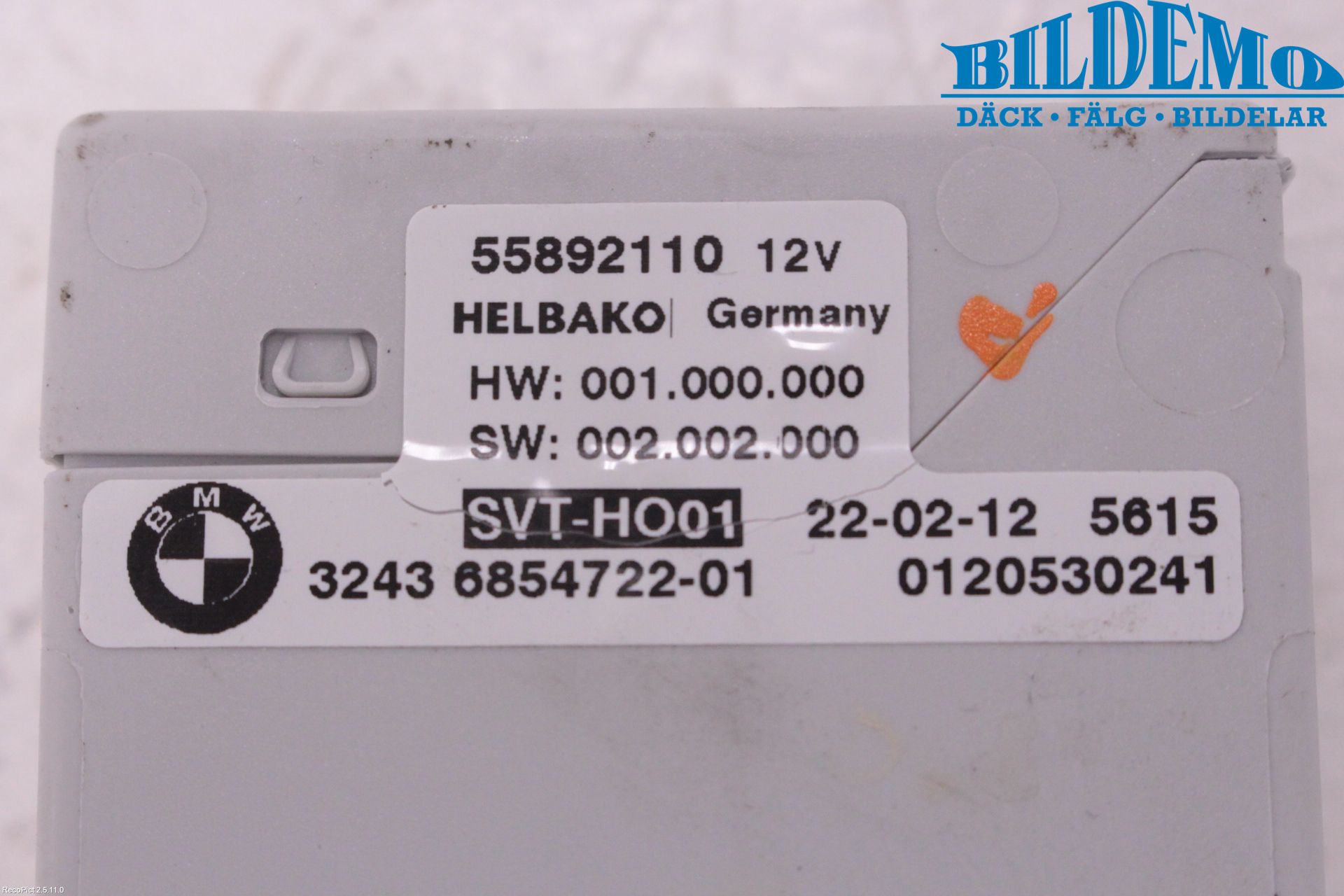 BMW 5 F10/F11/F18 09-17 Styrenhet Styrservo