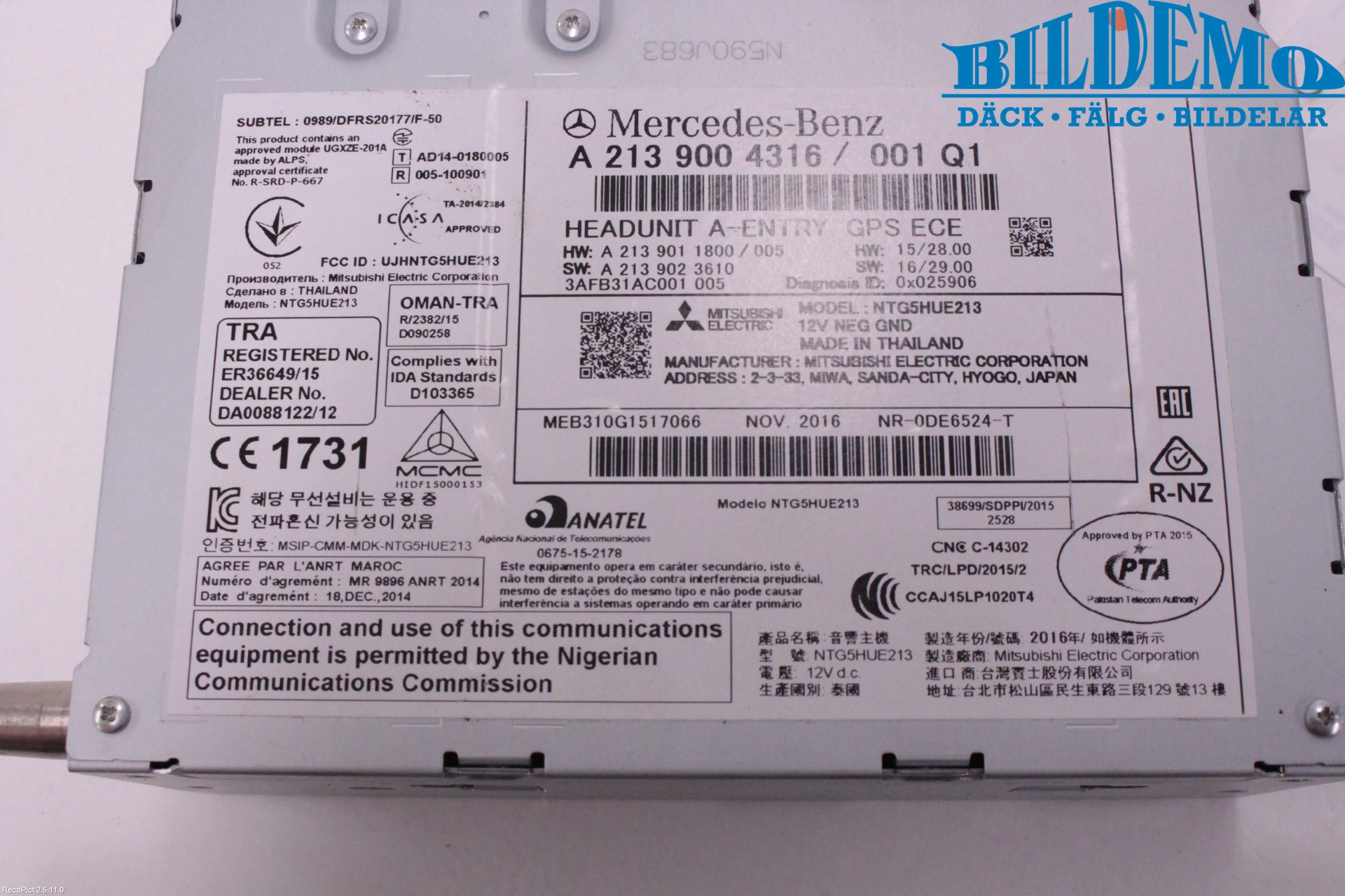 Mercedes-Benz MB E-KLASS (W213) 16-23 Gps Navigator