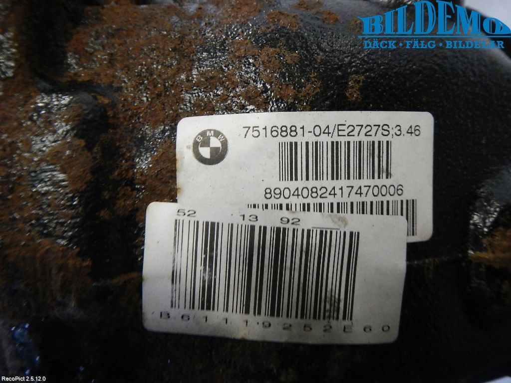 BMW 5 E60/61 Sed/Tou 02-10 Bakväxel-Diff