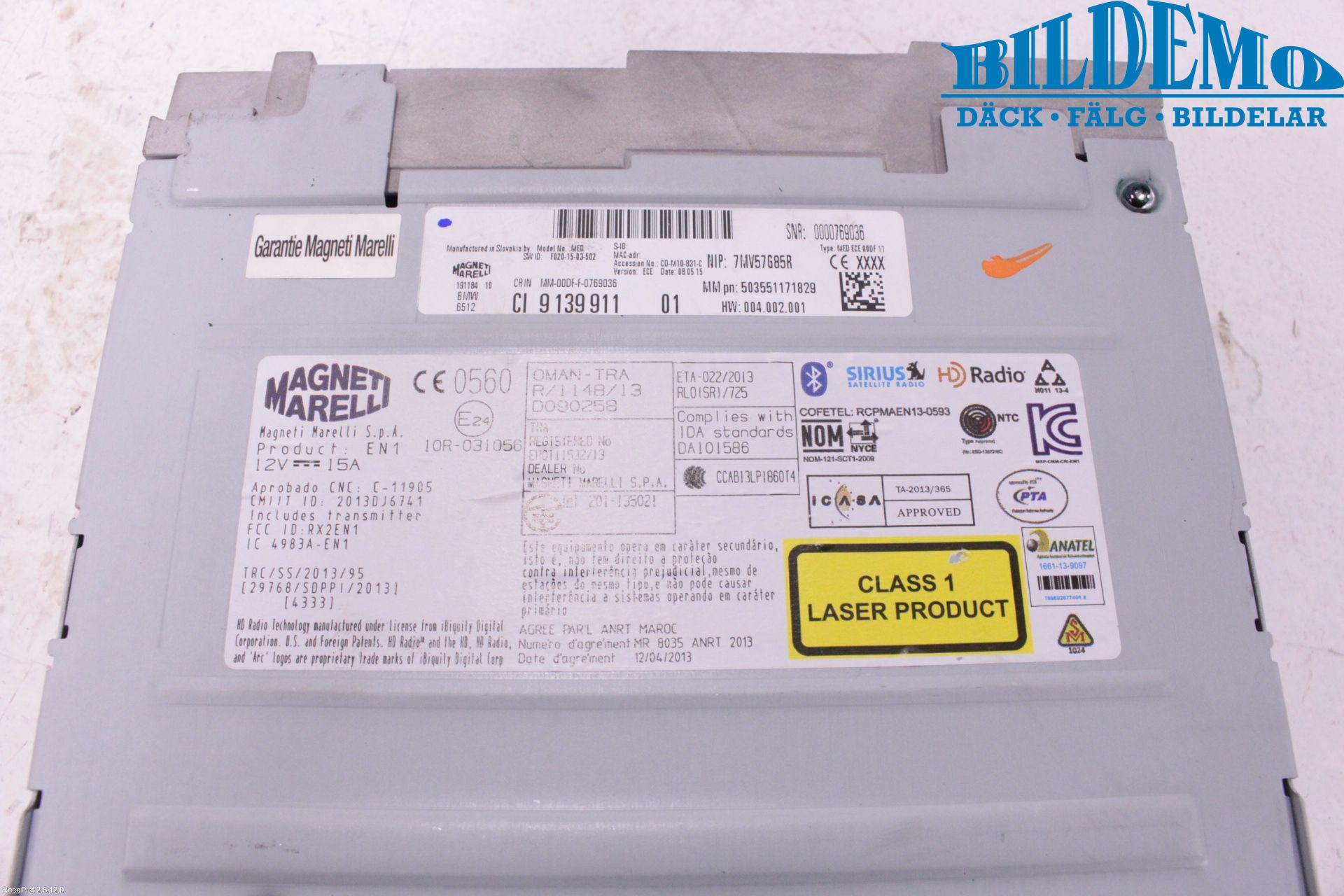 BMW 1 F20/F21 11-19 Cd Radio - Multimediapanel