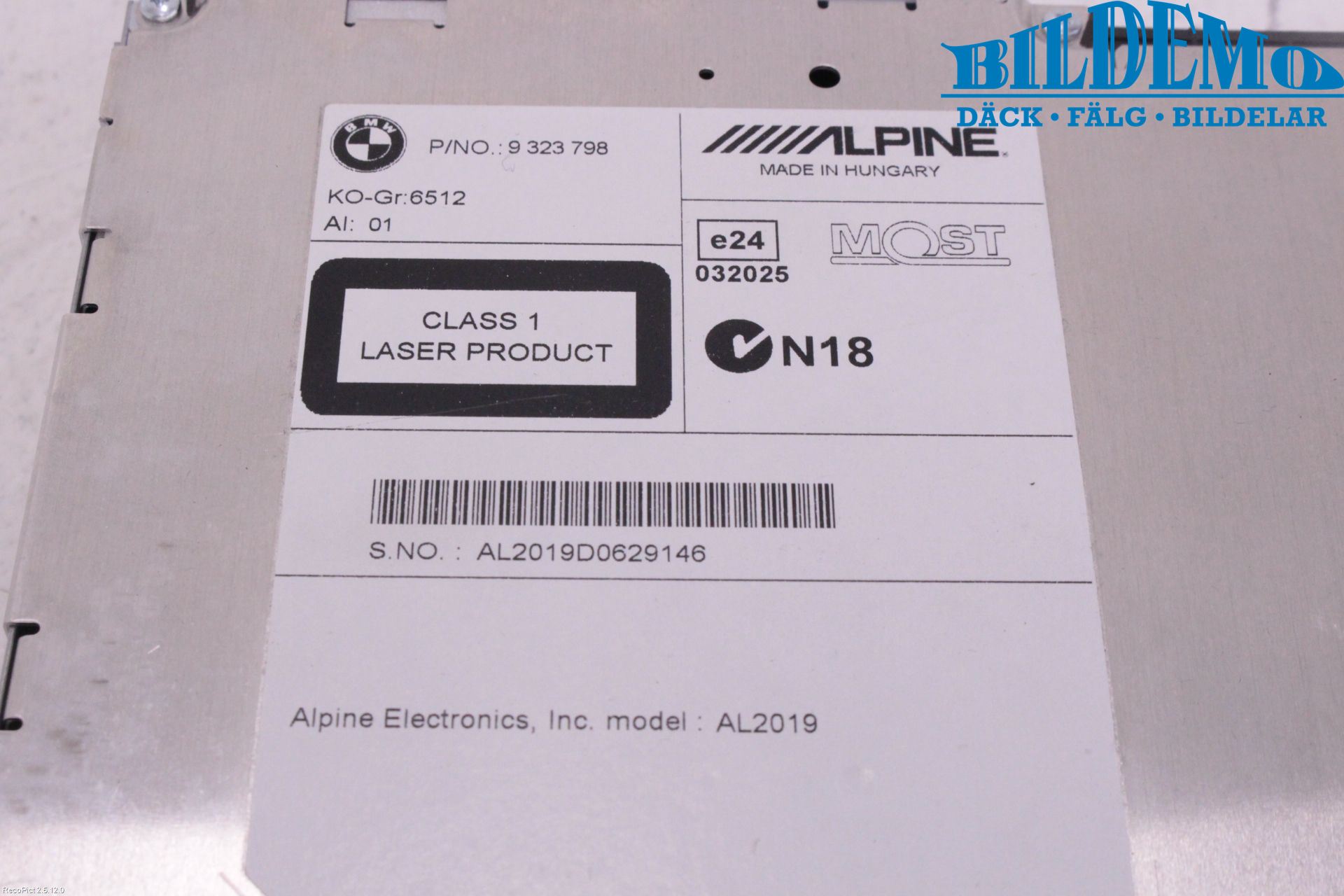 BMW 5 F10/F11/F18 09-17 Cd Radio - Multimediapanel