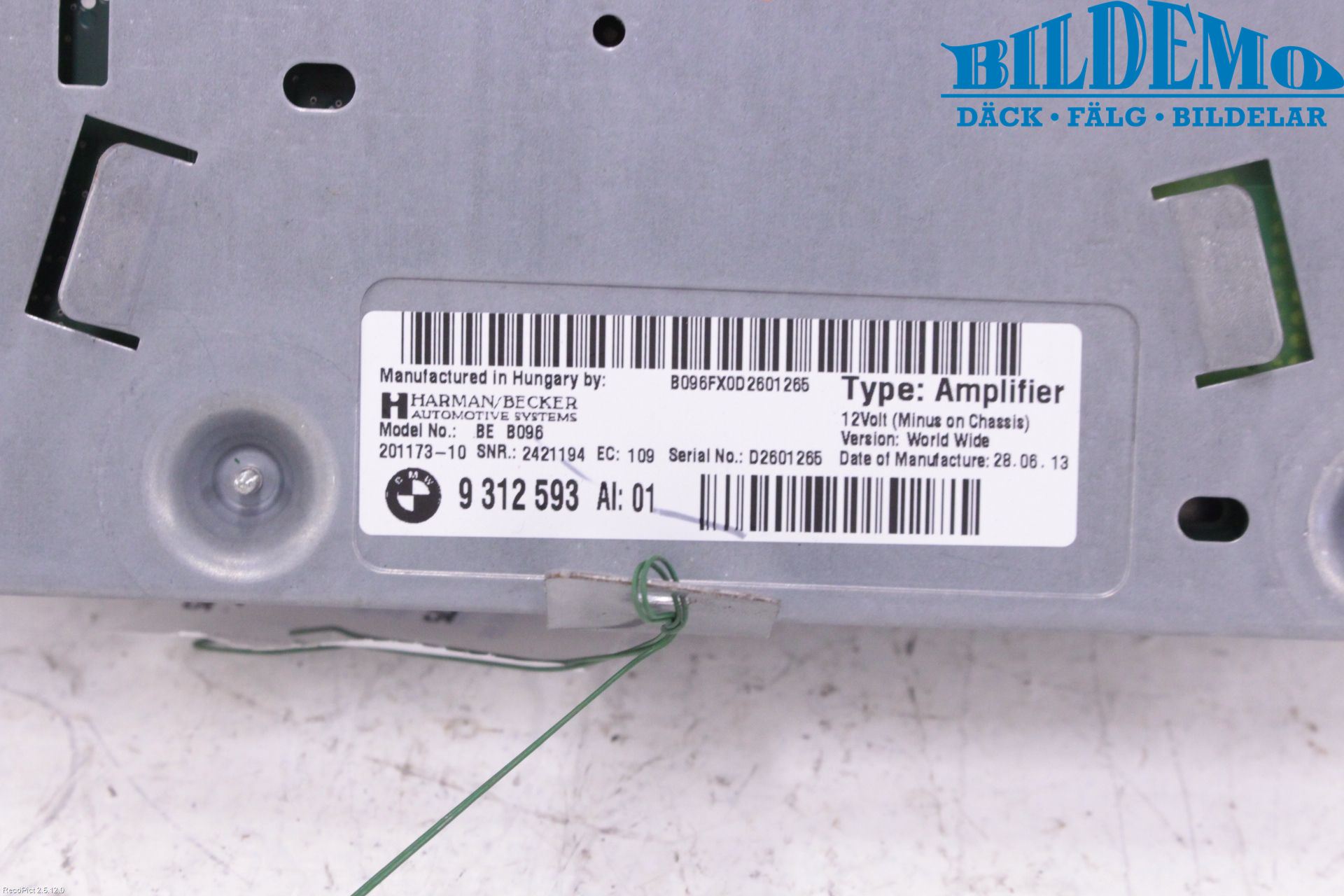 BMW 5 F10/F11/F18 09-17 Radio-Stereo Förstärkare