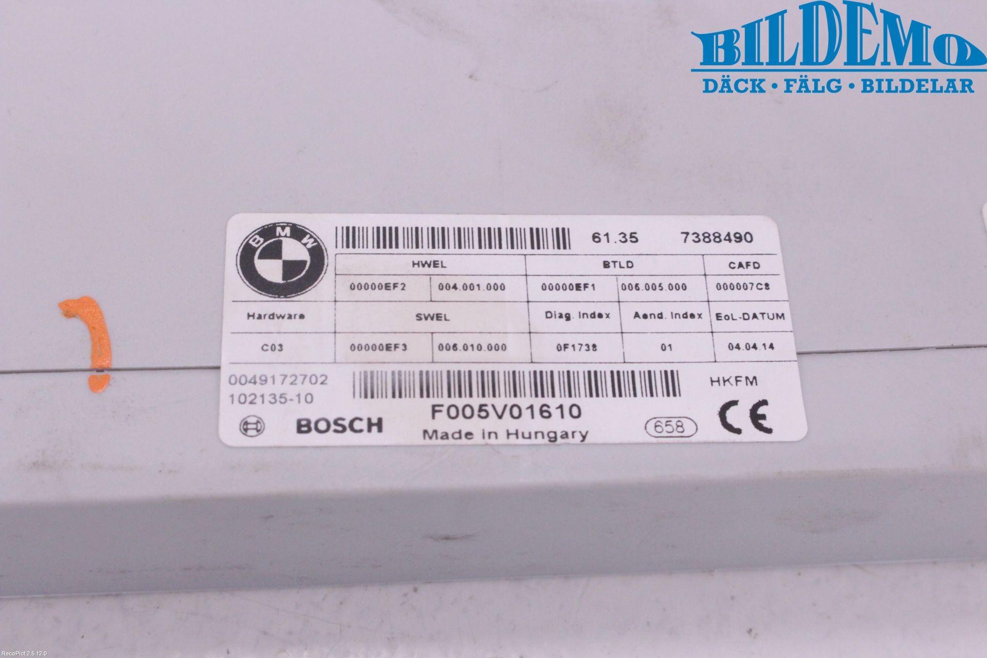 BMW 4 F36 Gran Coupé 14-20 Styrenhet Baklucka