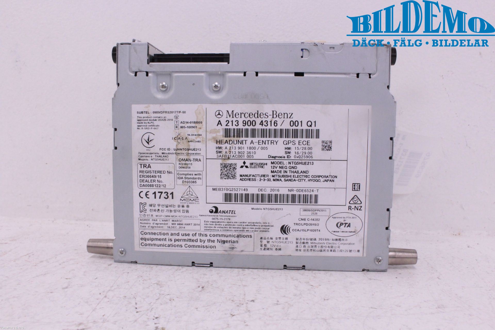 Mercedes-Benz MB E-KLASS (W213) 16-23 Cd Radio - Multimediapanel