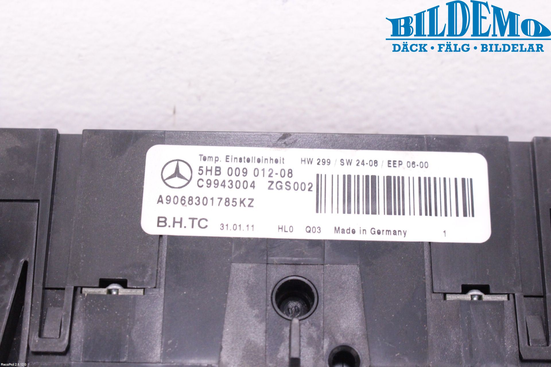 Mercedes-Benz MB SPRINTER (W906) 06-18 Ac Styrenhet Ac Manöveren
