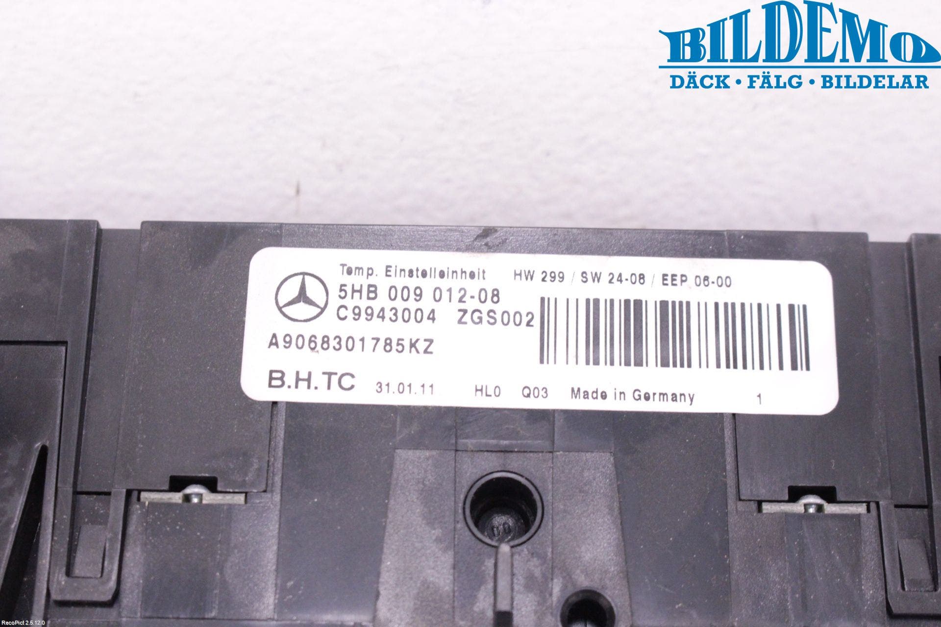 Mercedes-Benz MB SPRINTER (W906) 06-18 Ac Styrenhet Ac Manöveren