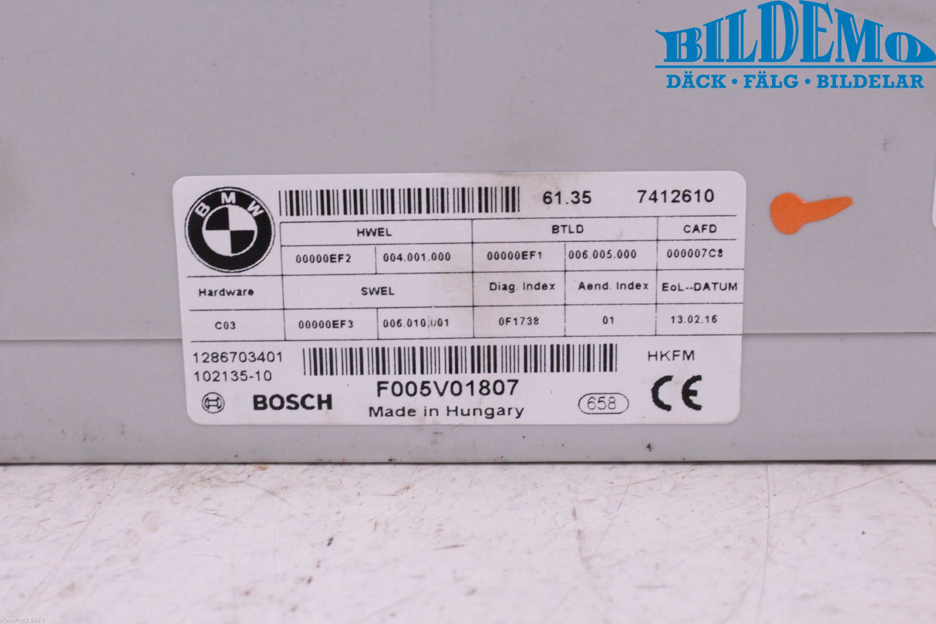 BMW 3 F30/F31/F80 12-19 Styrenhet Baklucka