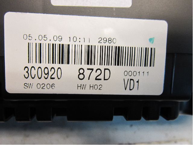 Volkswagen VW PASSAT 05-11 Instrument Komb