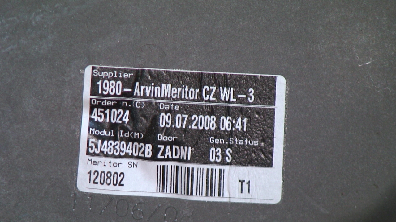 Skoda FABIA 07-14 Fönsterhissmekanism