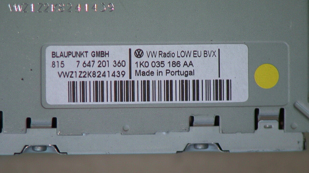 Volkswagen VW GOLF VI 09-13 Radio