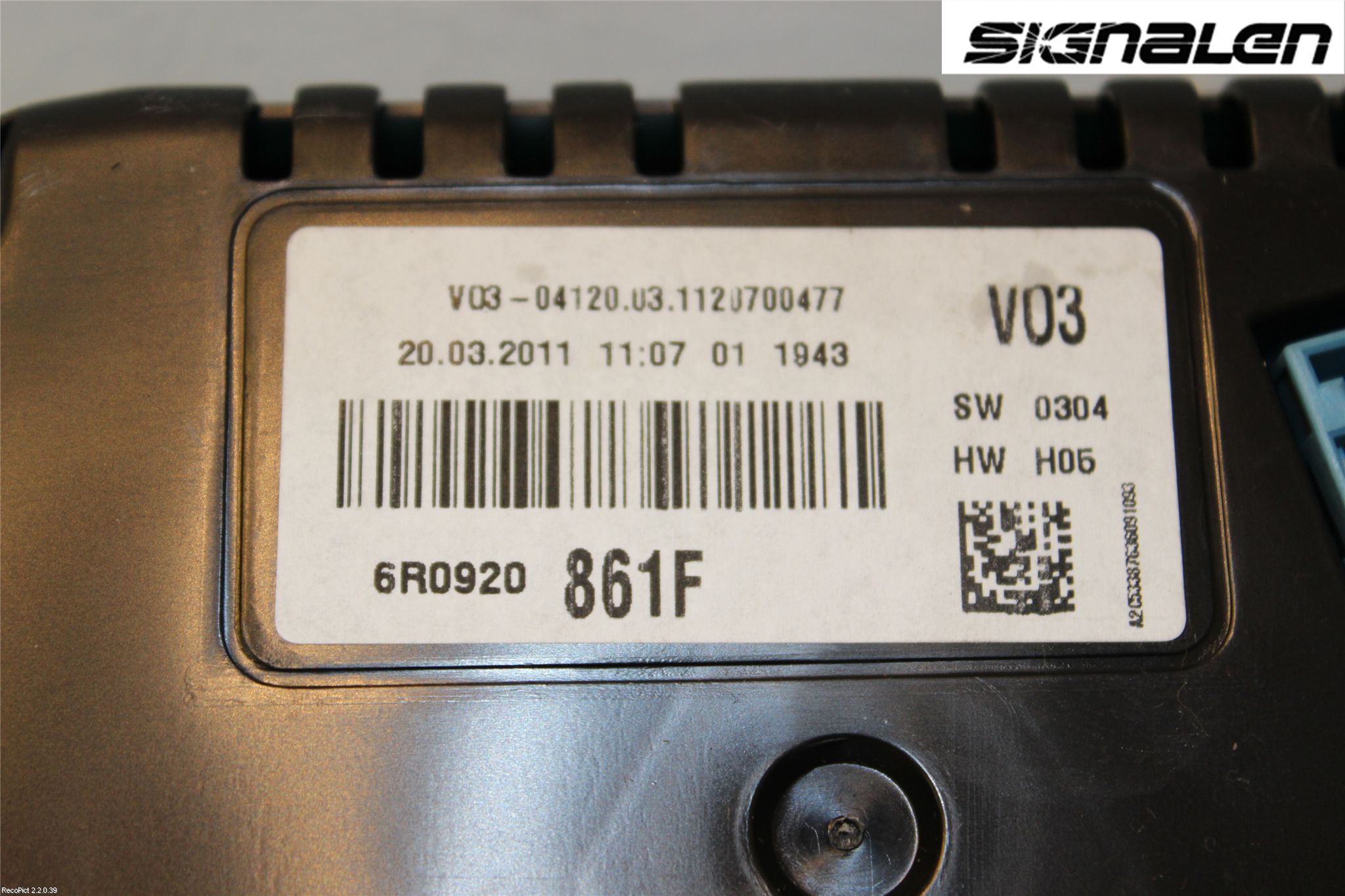 Volkswagen VW POLO 10-17 Instrument Komb
