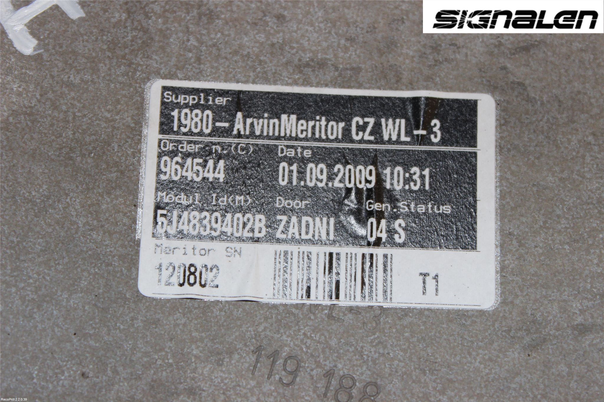 Skoda FABIA 07-14 Fönsterhissmekanism