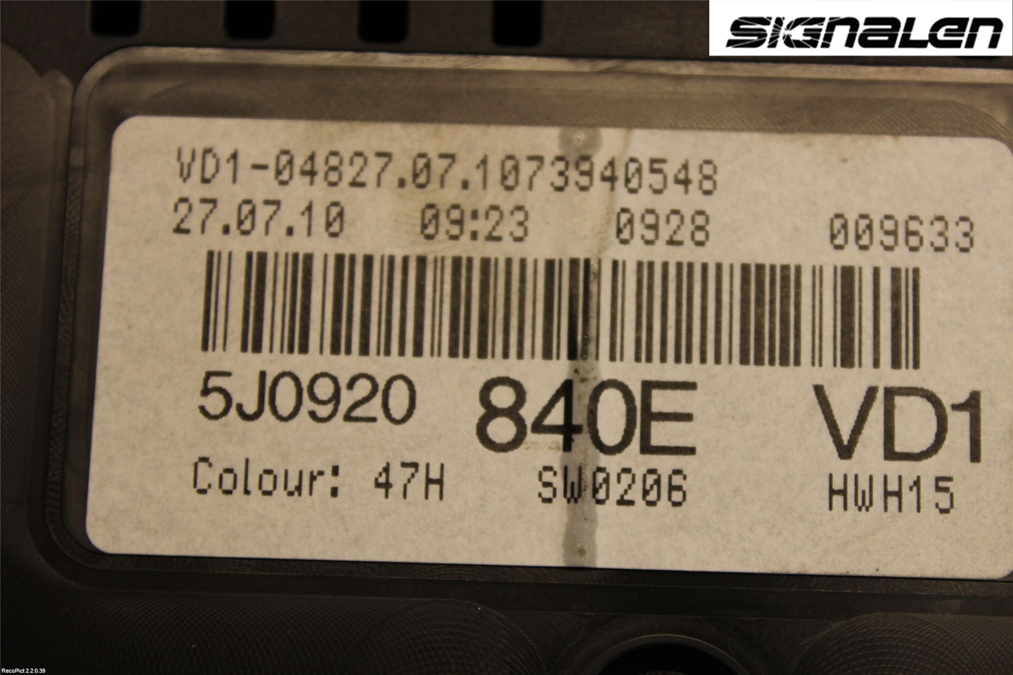 Skoda FABIA 07-14 Instrument Komb