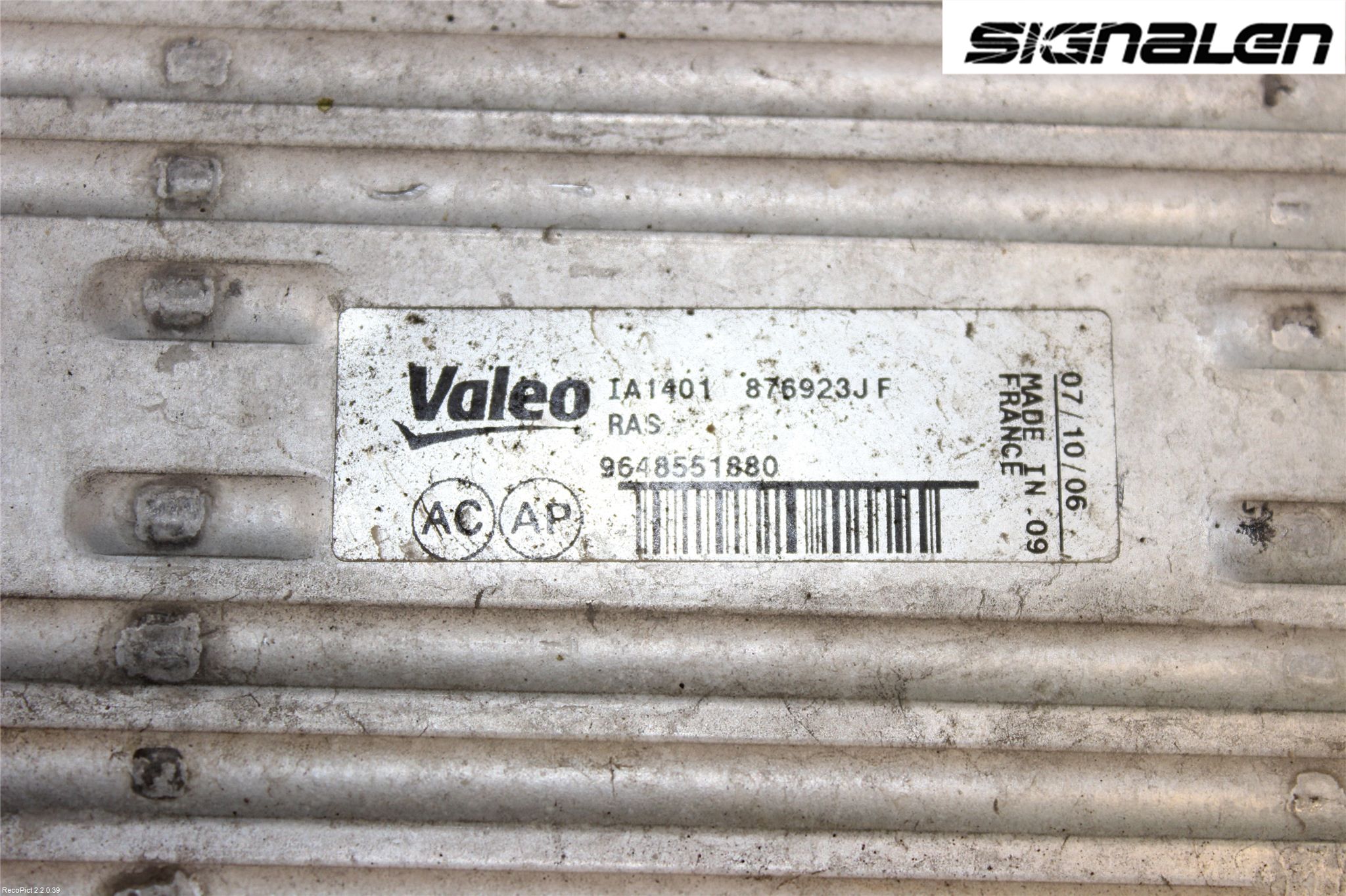 Peugeot 307     05-08 Laddluft-Intercooler Kyl