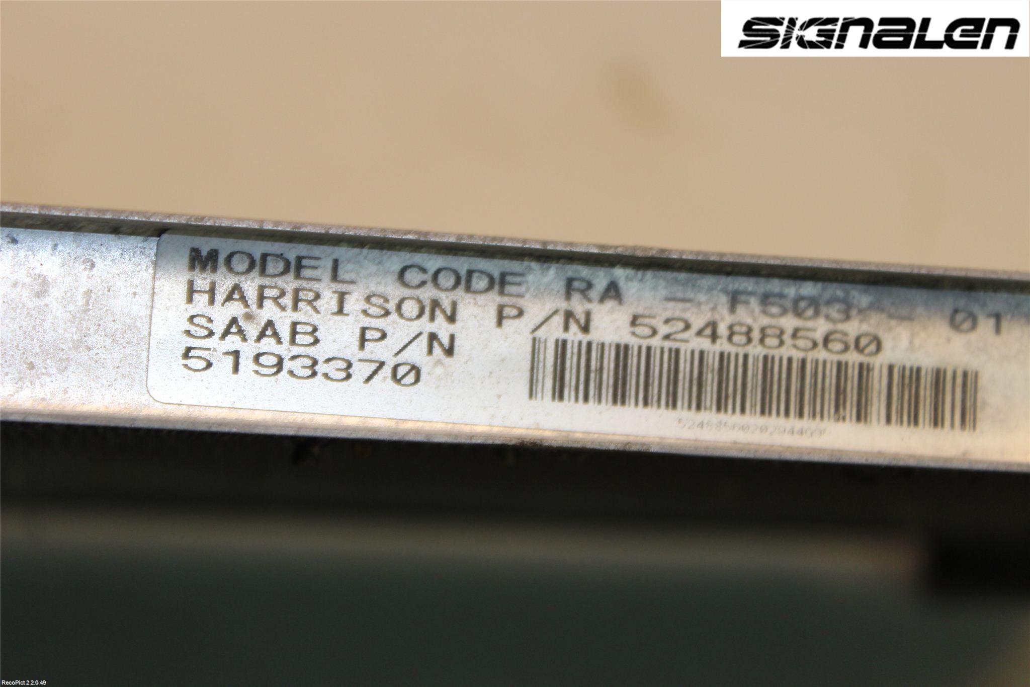 Saab 9-5 -05 Kylare Man