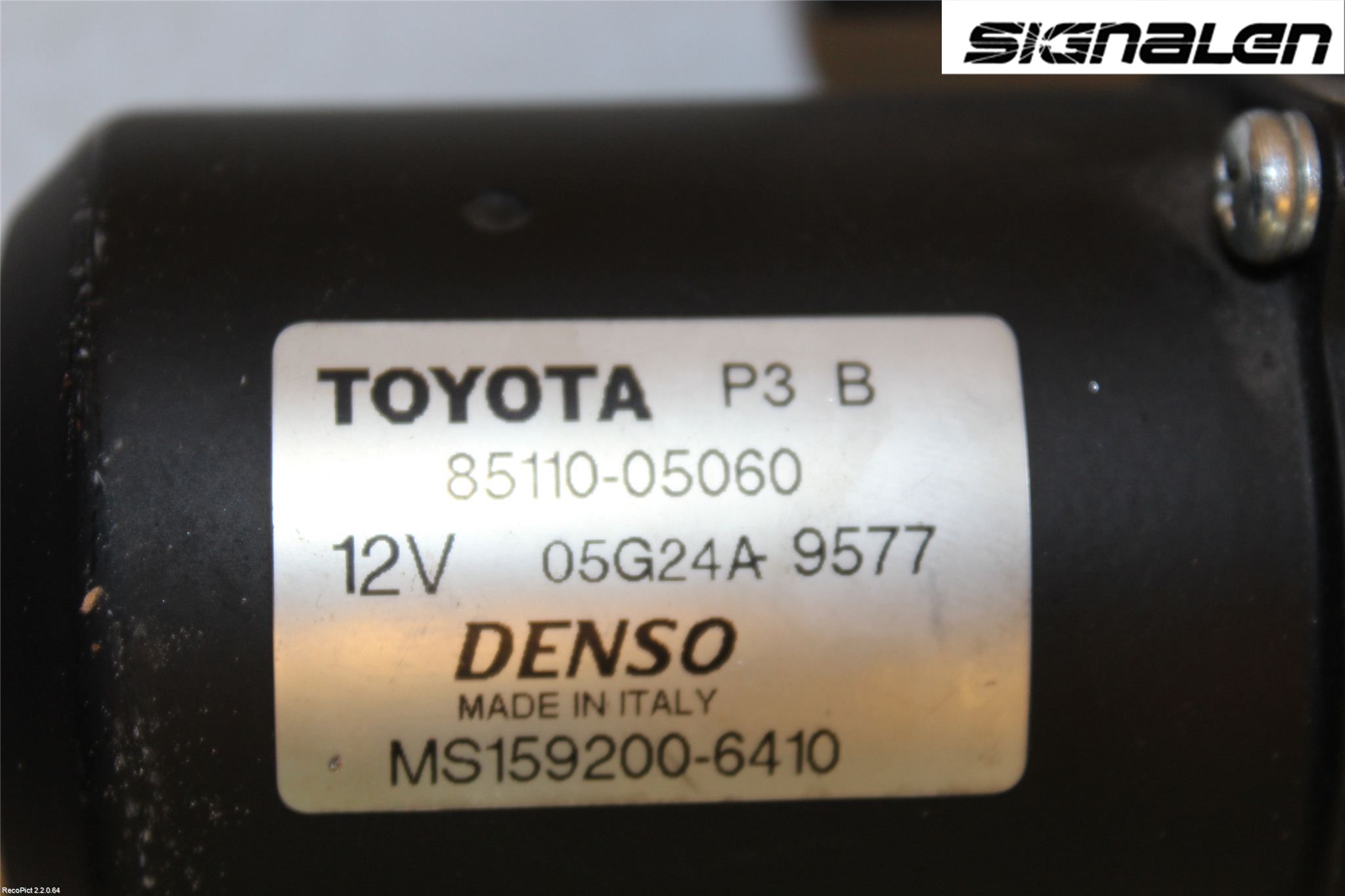 Toyota AVENSIS 03-06 Torkarmotor Vindruta