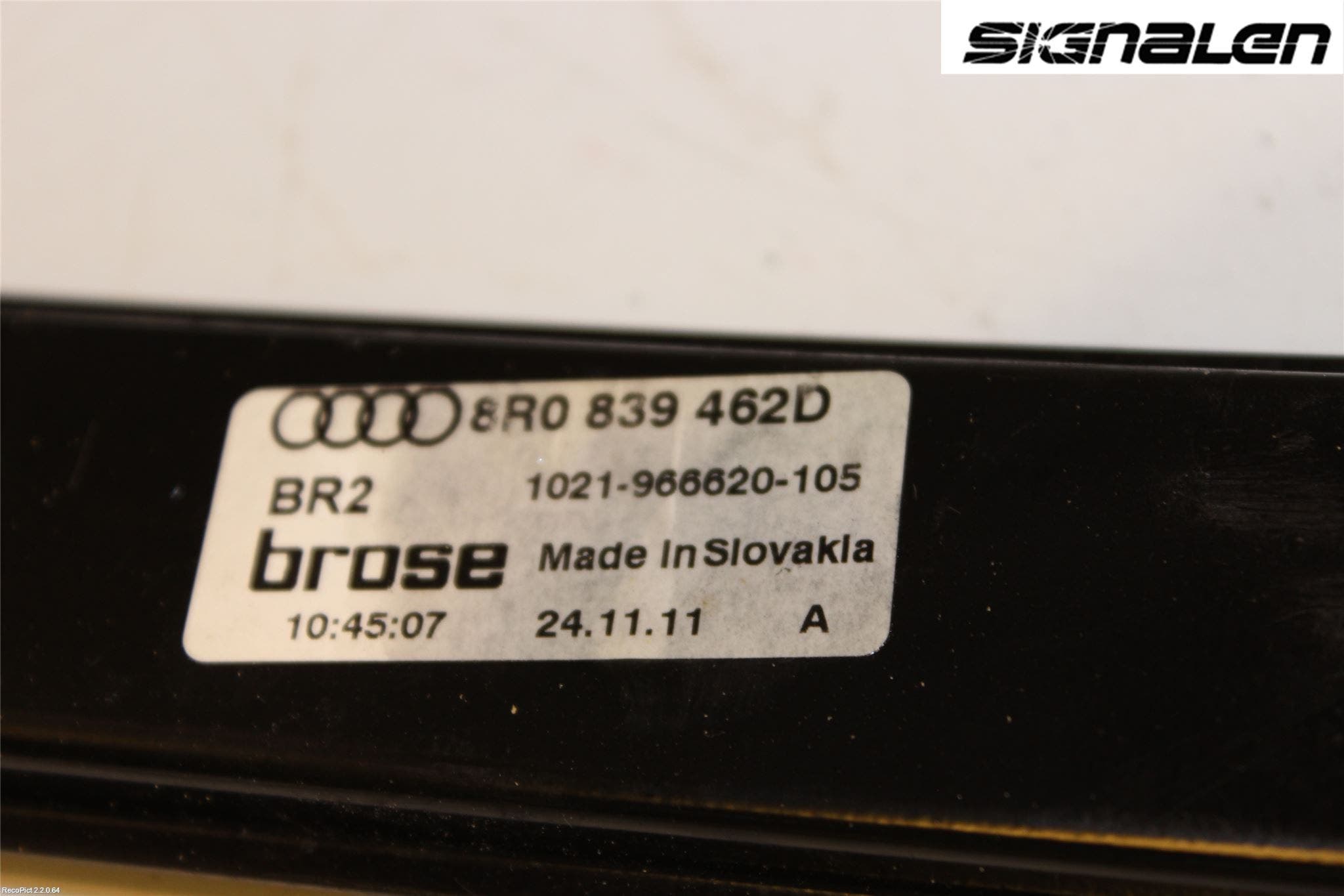 Audi Q5 09-16 Fönsterhissmekanism