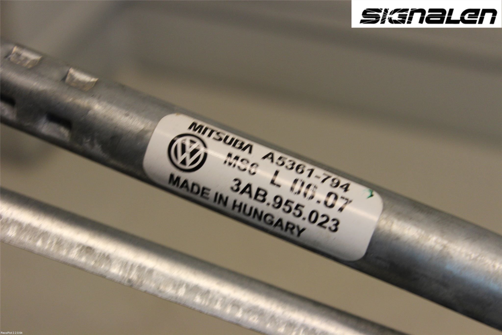 Volkswagen VW PASSAT 11-14 Torkarmekanism Vindruta