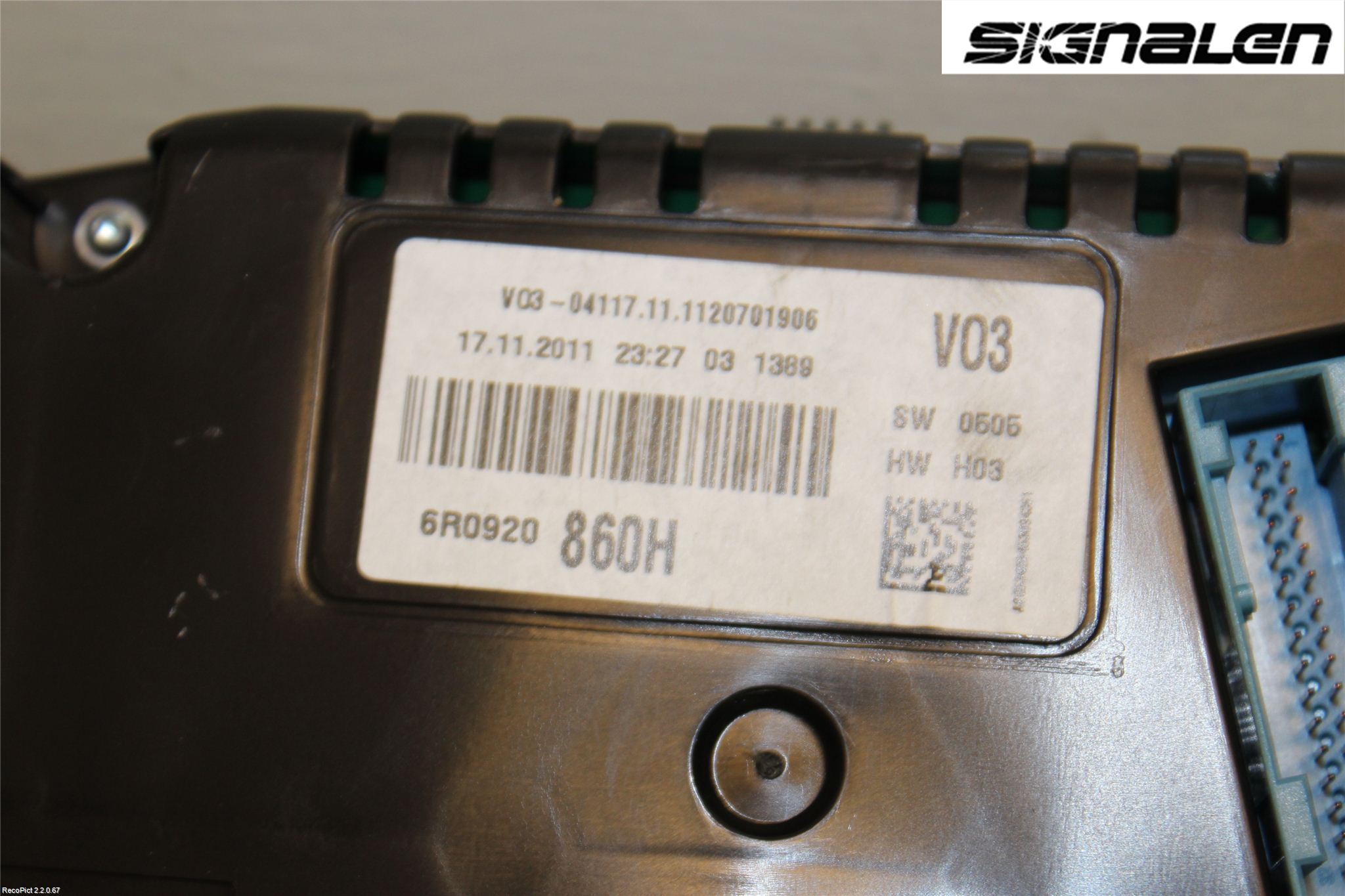 Volkswagen VW POLO 10-17 Instrument Komb