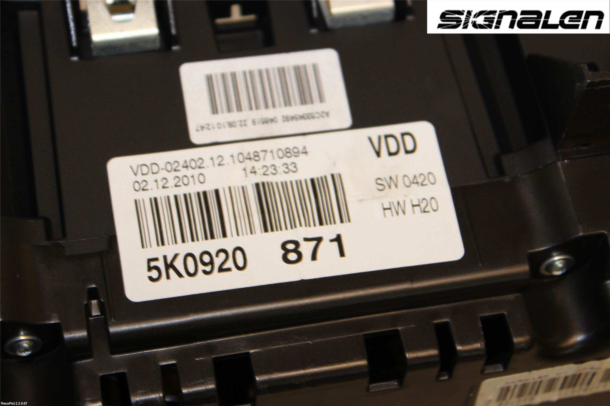 Volkswagen VW GOLF VI 09-13 Instrument Komb