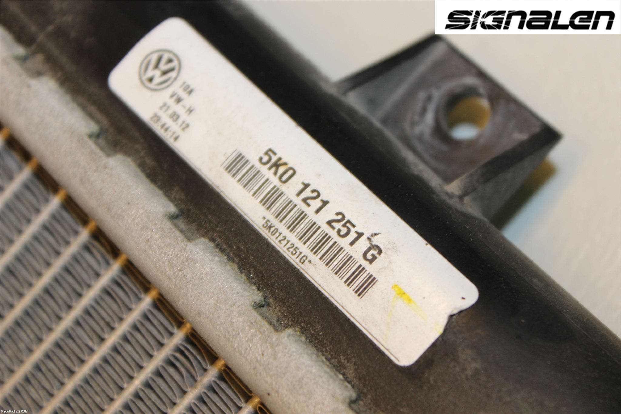 Volkswagen VW TOURAN 10-15 Kylare Man