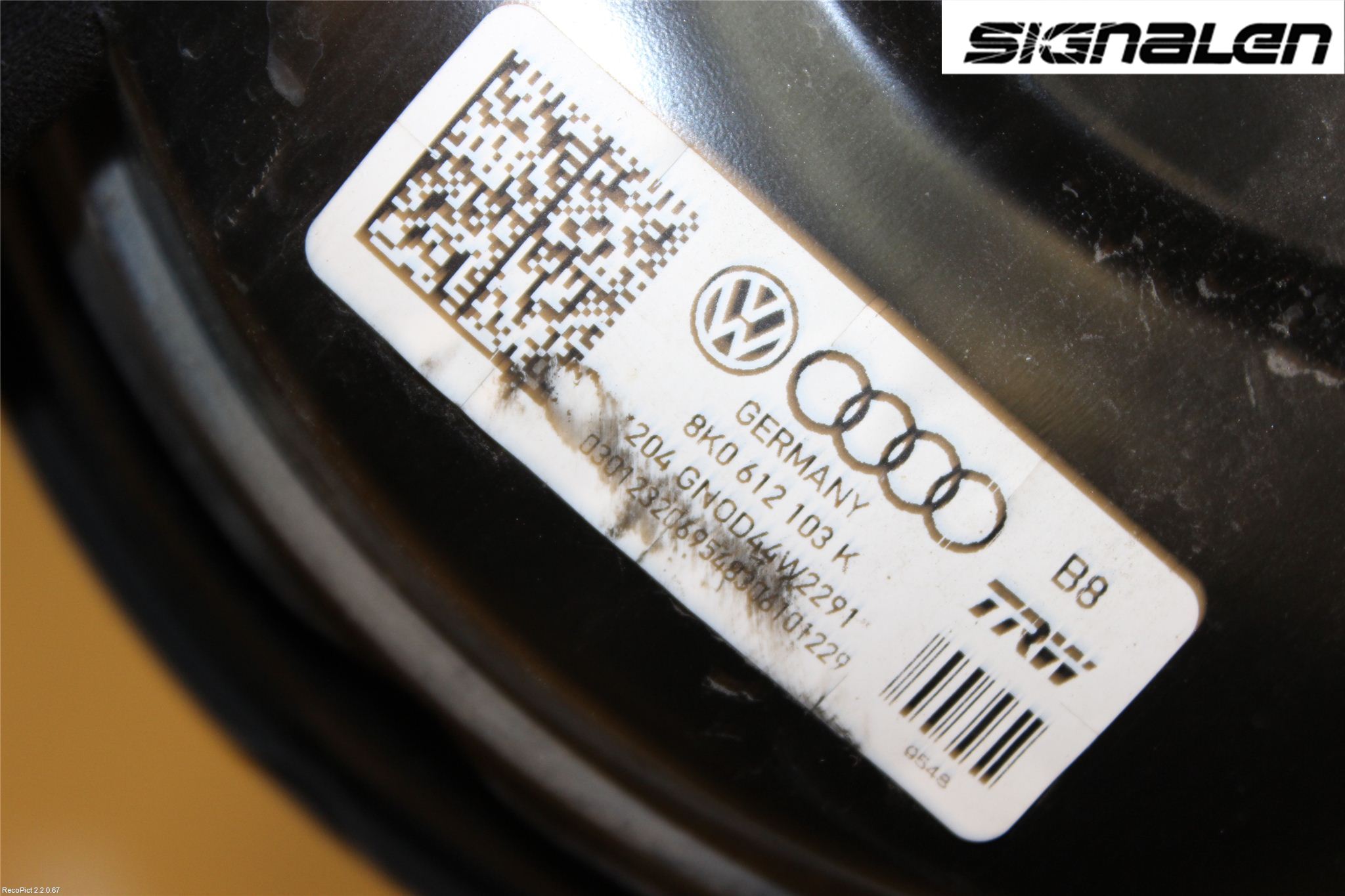 Audi A4 ALLROAD 09-16 Bromsservo