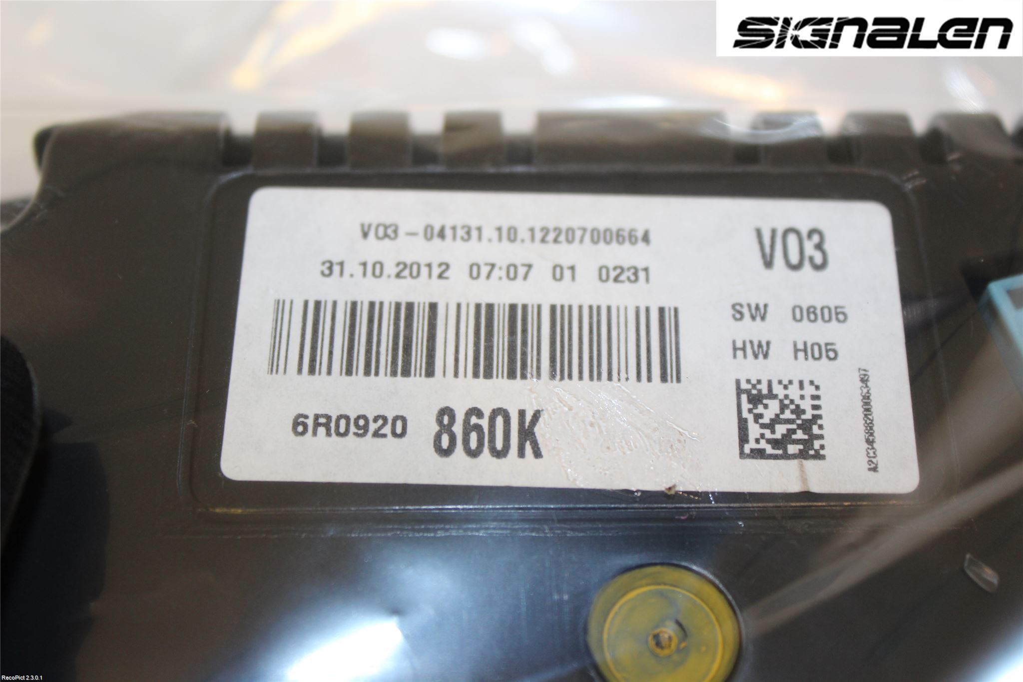 Volkswagen VW POLO 10-17 Instrument Komb